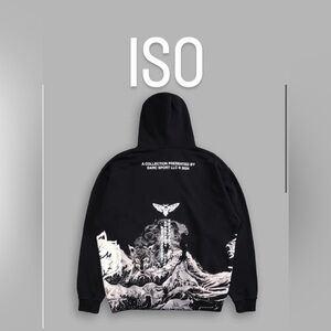 ISO SHINIGAMI "SIDE-BY-SIDE" BISHOP HOODIE IN BLACK
Size L/XL